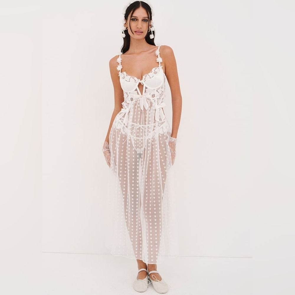 For Love And Lemons Amore Maxi Slip Dress